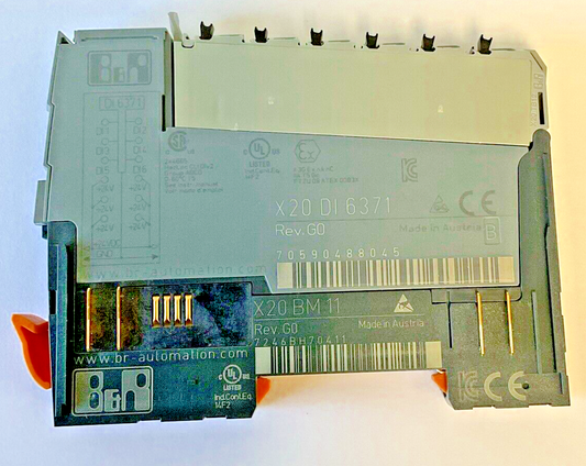 B&R AUTOMATION PLC MODULE X20DI6371 REV.G0 X20BM11 REV.G0