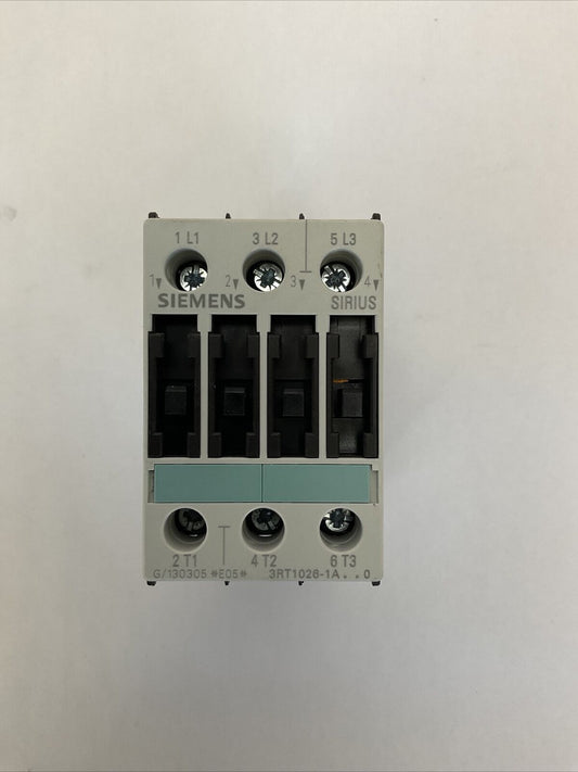 SIEMENS 3RT10261AC20 CONTACTOR 35A 600VAC 20HP 3POLE COIL 24V 50/60HZ