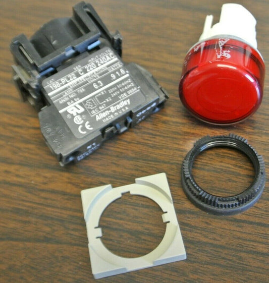 ALLEN-BRADLEY 198-PL22R / PILOT LIGHT KIT / 240VAC / RED / NEW SURPLUS / NO BULB