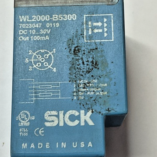 SICK WL2000-B5300 PHOTOELECTRIC SENSOR 30VDC 100MA