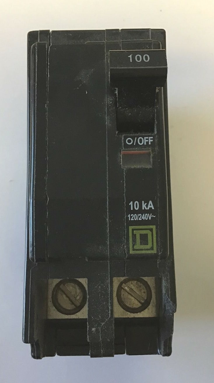 SQUARE D QO2100 CIRCUIT BREAKER 100A 120/240VAC 50/60HZ