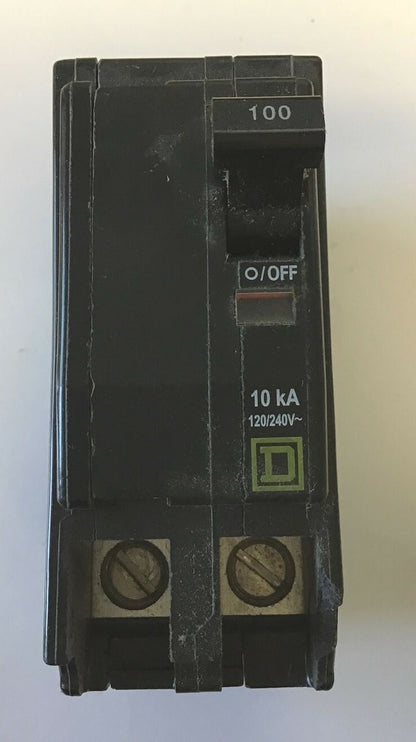 SQUARE D QO2100 CIRCUIT BREAKER 100A 120/240VAC 50/60HZ
