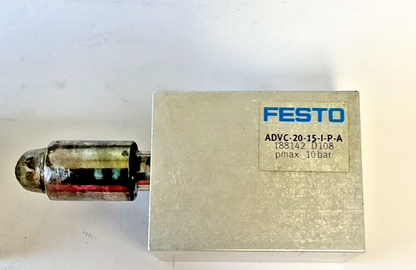 FESTO ADVC-20-15-I-P-A PNUEMATIC CYLINDER (2 W708) (1 D108) 10BAR ***LOTOF3***