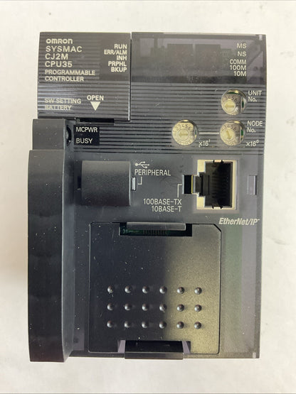 OMRON CJ2M-CPU35 CPU UNIT CPU VER 2.1 EIP VER 2.1 PROGRAMMABLE CONTROLLER