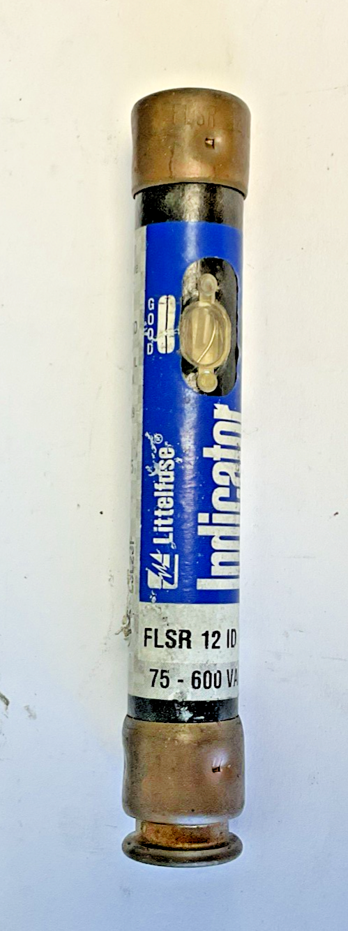 LITTELFUSE FLSR 12 ID INDICATOR FUSE 75-600VAC 12A ***LOTOF3***