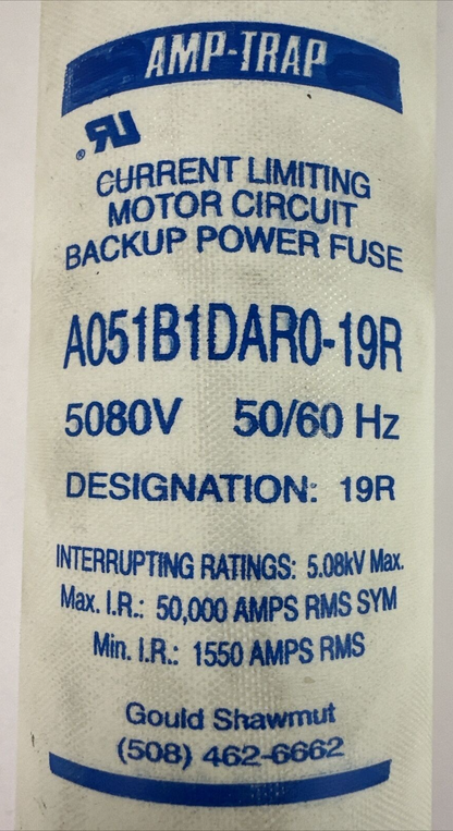 GOULD SHAWMUT A051B1DAR0-19R 5080V 50/60HZ AMP-TRAP CURRENT LIMITING MOTOR