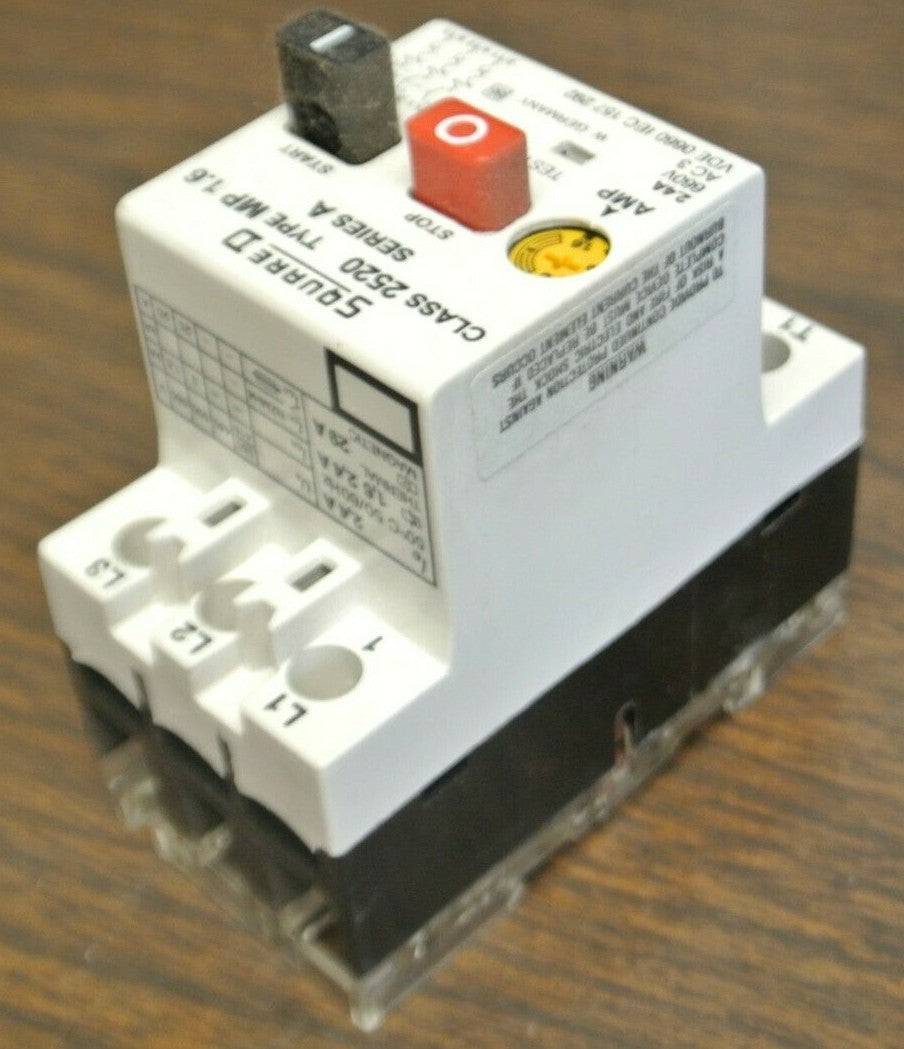 SQUARE D 2520 MP 1.6 MOTOR PROTECTIVE SWITCH / 1.6 - 2.4A / NEW SURPLUS