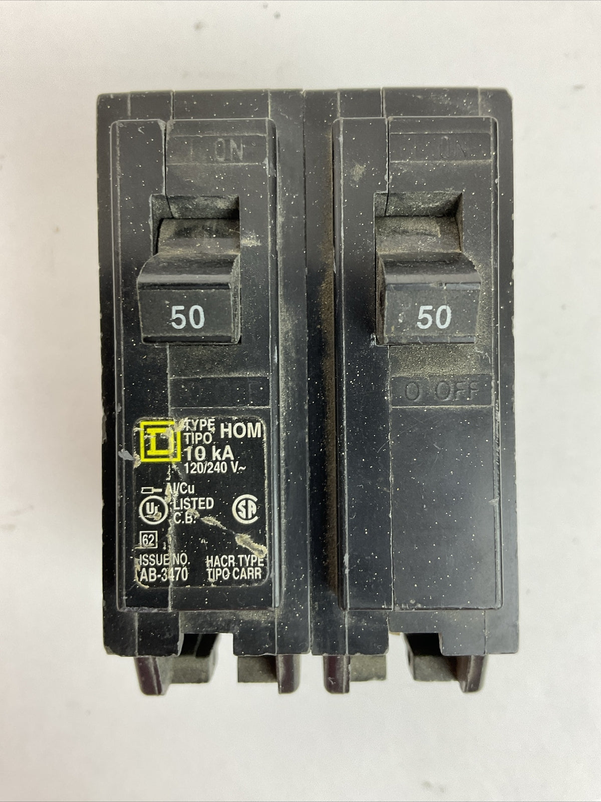 SQUARE D HOM250 CIRCUIT BREAKER 50AMP 120/240VAC 2POLE