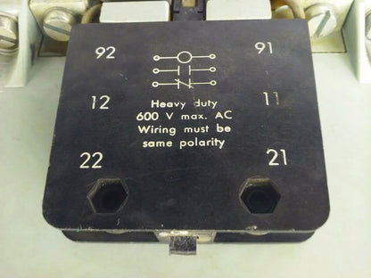 ASEA EG315-1 CONTACTOR, 3PH, 600V,100-200H.P., 270A CONT, SIZE 5,120V COIL,USED