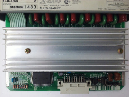 ALLEN-BRADLEY, SLC 500 1746-OA8, SERIES A, OUPUT MODULE,85-265VAC, 50/60HZ, USED