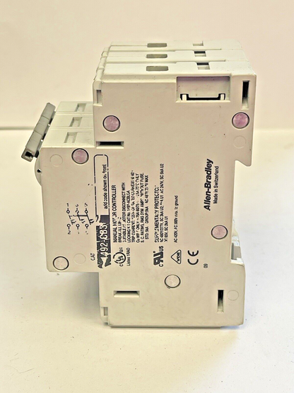 ALLEN BRADLEY -1492-CB3-MANUAL MOTOR CONTROLLER- 25 A, 15 HP, H250, 3 PH, 480VAC