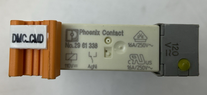 PHOENIX CONTACT PLC-BSC-120UC/21HC TERMINAL BLOCK 29 61 338 RELAY 16A 250VAC