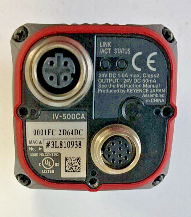 KEYENCE IV-500CA VISION SENSOR 24VDC1.0A CLASS2 *NO LENS COVER*