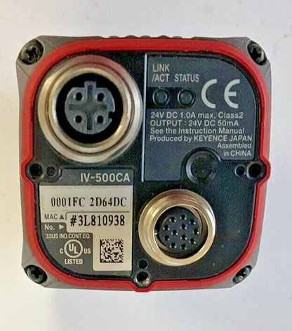 KEYENCE IV-500CA VISION SENSOR 24VDC1.0A CLASS2 *NO LENS COVER*