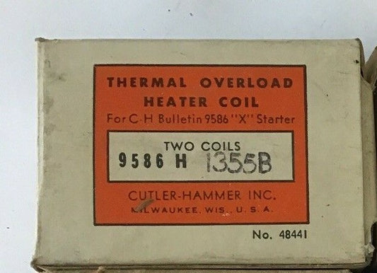 CUTLER HAMMER  9586H1355B THERMAL OVERLOAD HEATER COIL***LOTOF10***
