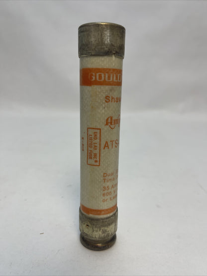 GOULD SHAWMUT ATS-DE35R AMP-TRAP DUAL ELEMENT FUSE 35AMP 600VAC (LOT OF 10)