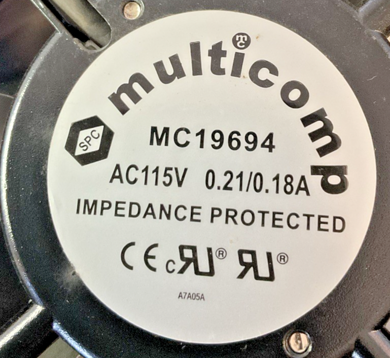 MULTICOMP MC19694 FAN SPC 115V 0.21/0.18A