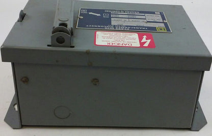 Square D Transformer Disconnect Switch Class 9070 TYPE SK5271M 100 VA 60 Hz NEW