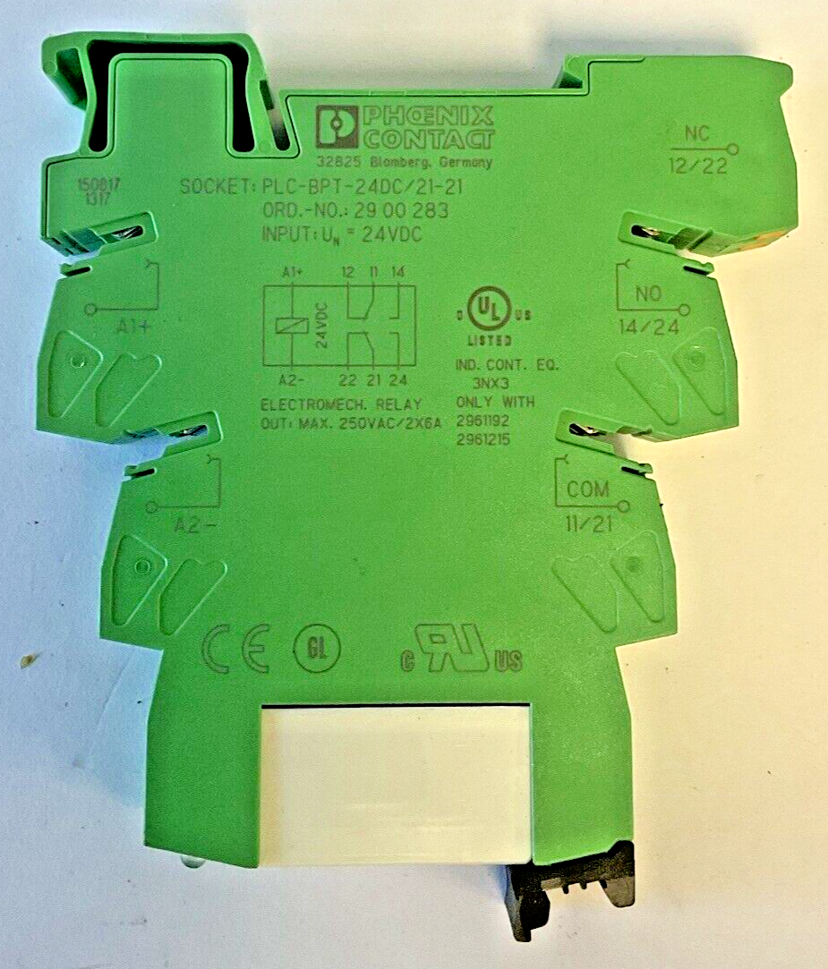 PHOENIX CONTACT PLC-BPT-24DC/21-21 RELAY 24VDC ***LOTOF3***