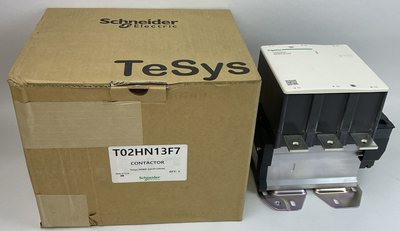 SCHNEIDER ELECTRIC T02HN13F7 SIZE 6 CONTACTOR TeSys LX1FK110 110-120VAC 40-400Hz