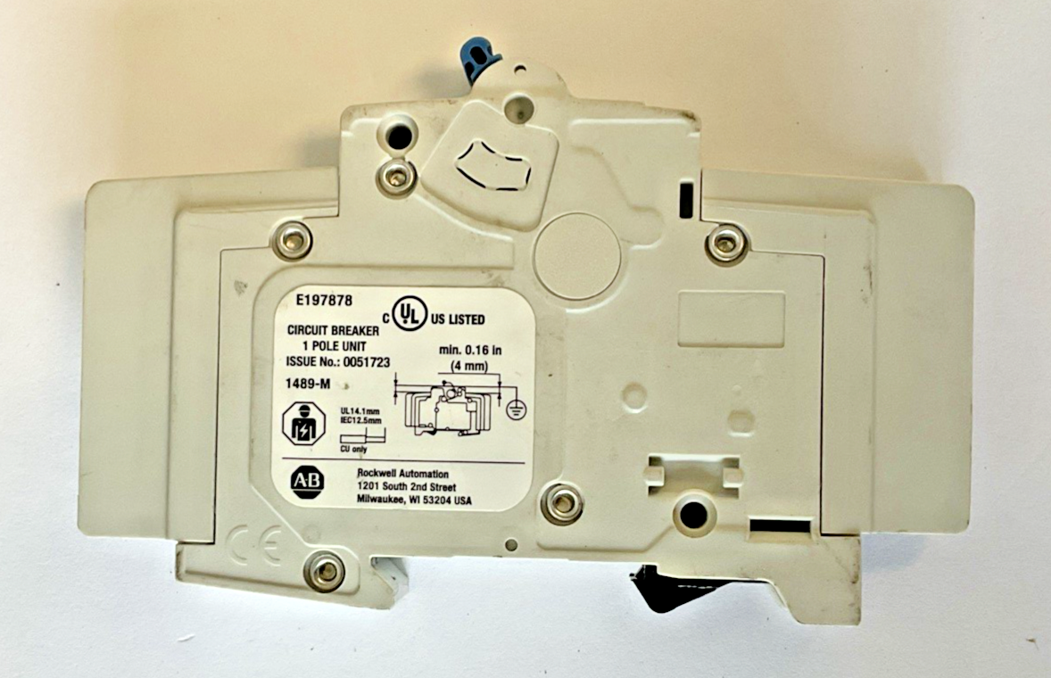 ALLEN BRADLEY 1489-M1D150 CIRCUIT BREAKER SER.D 10KA 277V 50/60HZ ***LOTOF2***