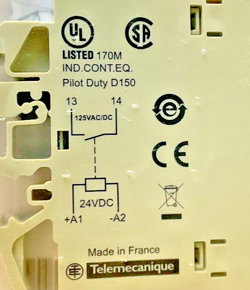 SCHNEIDER ELECTRIC ABR 2E116F RELAY MODULE 125VAC/DC 120..127V 60HZ