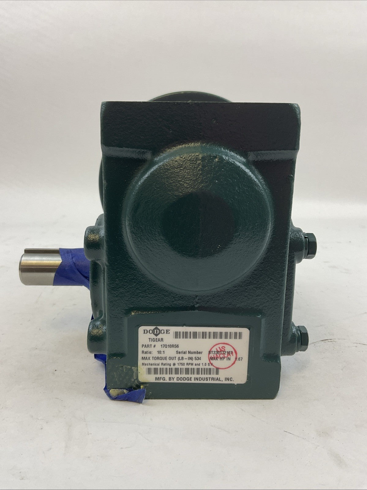 DODGE 17Q10R56 TIGEAR GEAR REDUCER RATIO 10:1 1750RPM