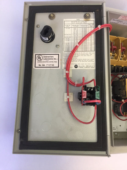 ALLEN BRADLEY 198-E14A08A07 MOTOR CONTROL 480V 2HP 198-M14P08T 112-A09ABB42-1