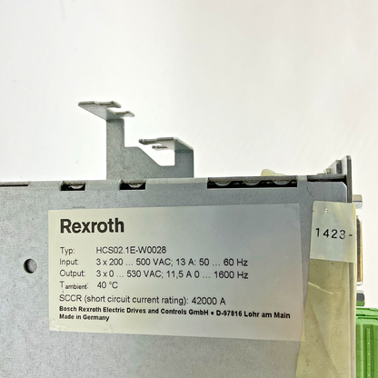 REXROTH HCS02.1E-W0028-A-03-NNNN SERVO DRIVE CSB01.1C-PB-ENS-MEM-NN-S-NN-FW