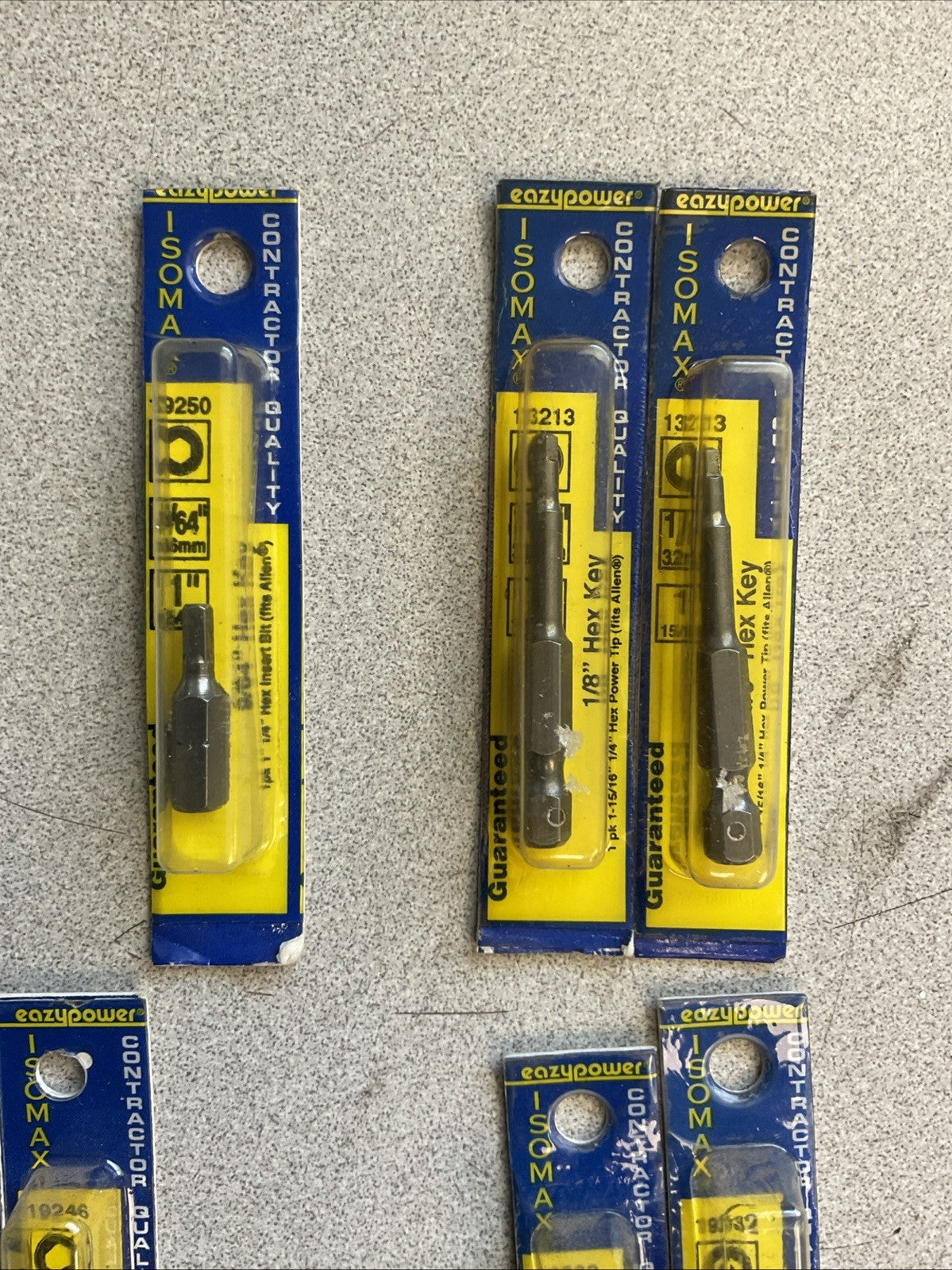 EAZYPOWER ISOMAX CONTRACTOR QUALITY HEX KEY BIT LOT