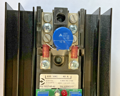 CONTROL CONCEPTS 1025-48-40-4/20MA SCR POWER CONTOLLER 480VAC 40AMPS 1PH 50/60HZ