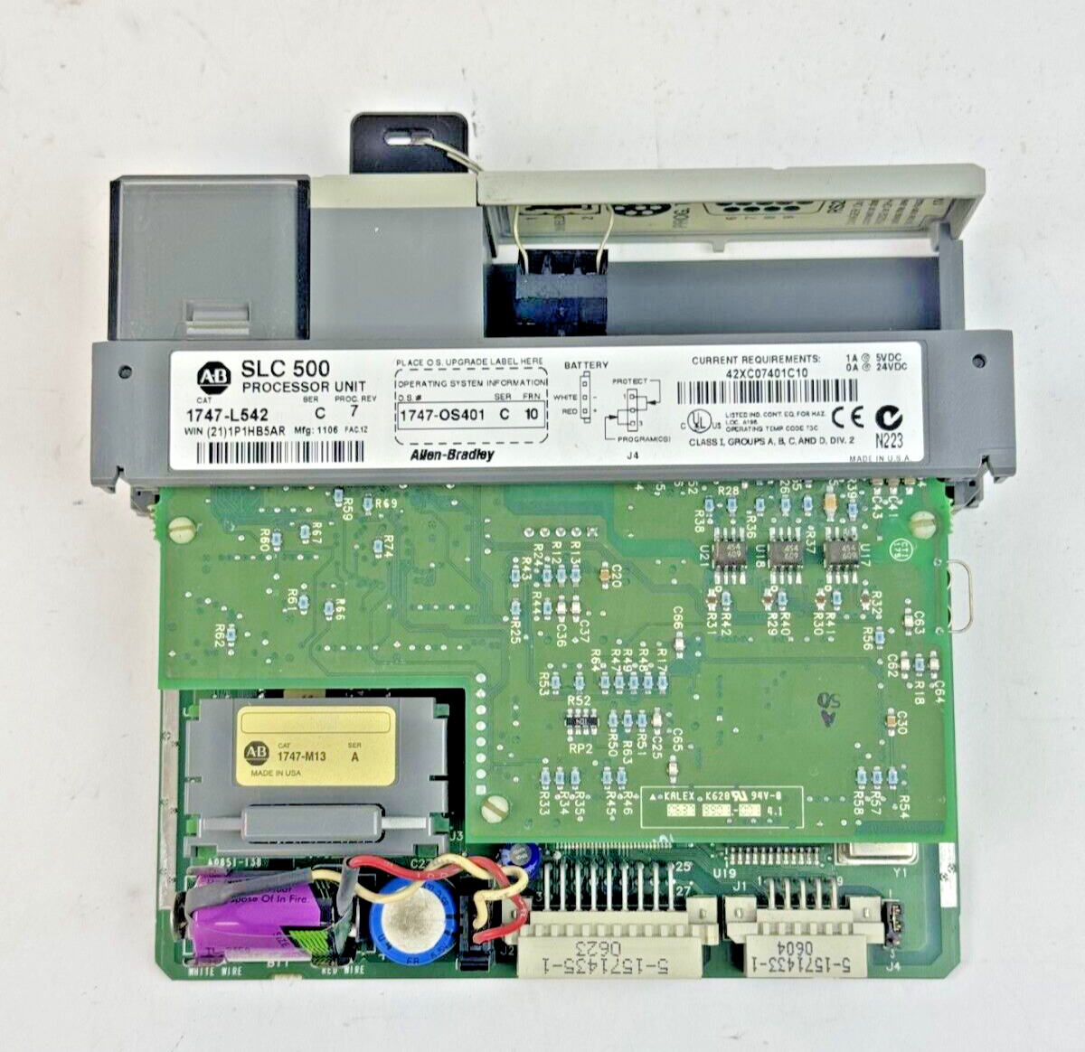 ALLEN-BRADLEY - 1747-L542 SER. C REV. 7 FRN: 10 -SLC 500 CPU PROCESS. & 1747-M13