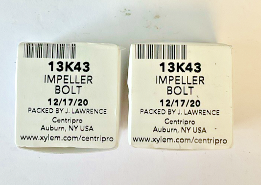 GOULDS 13K43 IMPELLER BOLT ***LOTOF2***