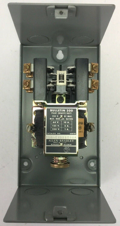 ALLEN BRADLEY 200-EX221Z48 DC CONTROL RELAY 250VDC 10A 2NO-2NC 56D166 COIL 48VDC