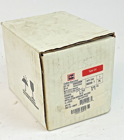 CUTLER-HAMMER - CSH2225N - 2 POLE,225A,240 VAC,60HZ TYPE CH MAIN CIRCUIT BREAKER