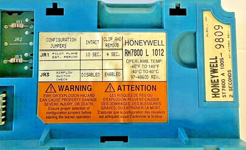 HONEYWELL RM7800 L 1012 BURNER CONTROL MODULE