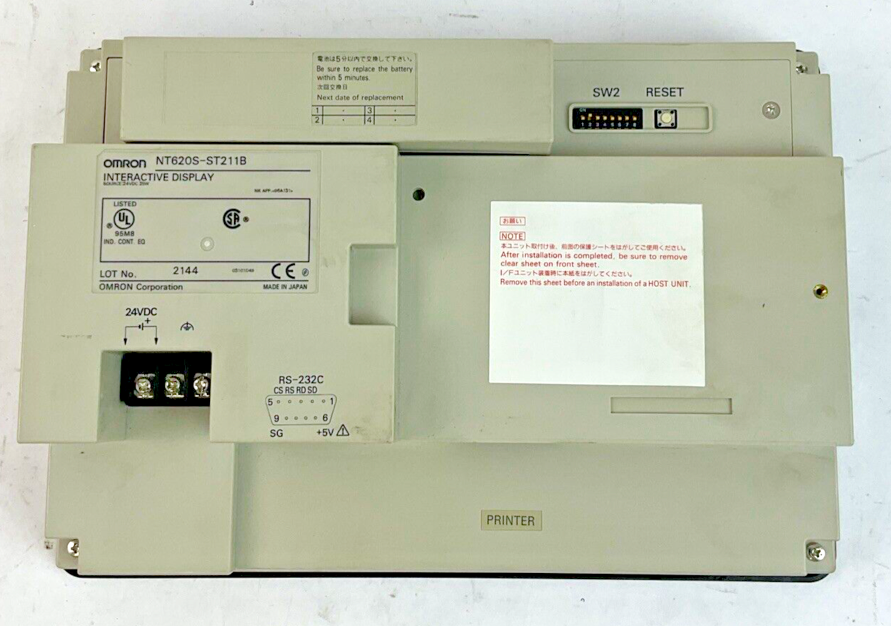 OMRON NT620S-ST211B INTERACTIVE DISPLAY 24VDC