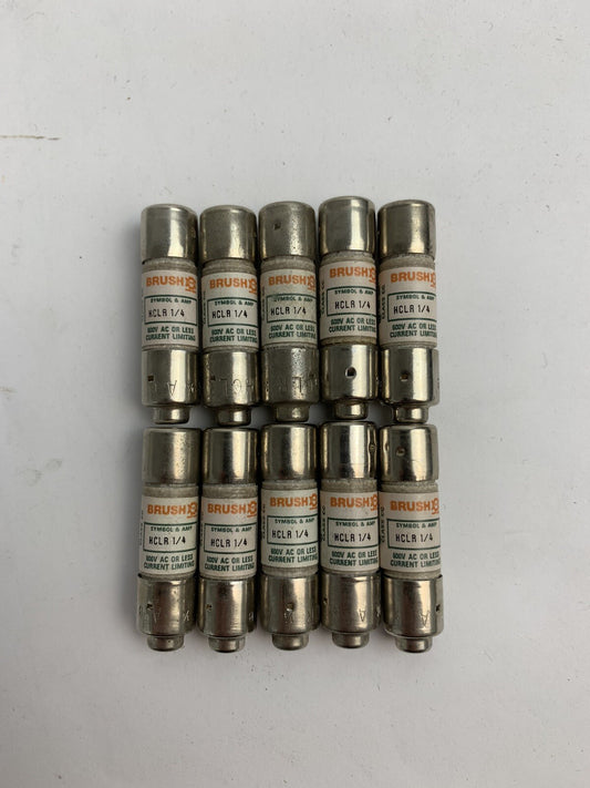 Brush HCLR1/4 1/4A 600V Fuse "Lot of 10"