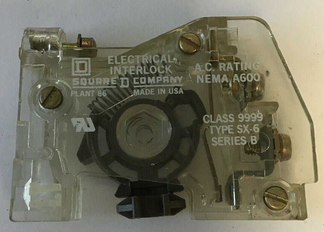SQUARE D 9999 SX-6 SERIES B ELECTRICAL INTERLOCK NEMA A600*