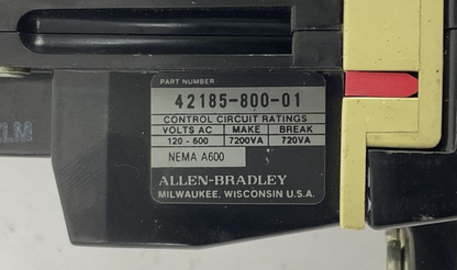 ALLEN BRADLEY509-AOD STARTER SER.A  600VAC 5HP CB236 120V COIL NO HEATERS