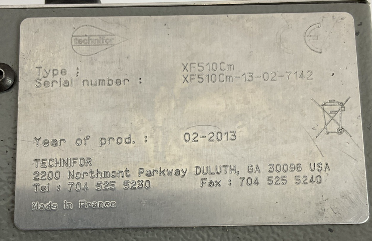 TECHNIFOR XF510CM DOT-PEEN MARKING PIN LASER ENGRAVER