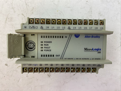 ALLEN BRADLEY 1761-L16BWA SER E FRN 1.0 MICROLOGIX 1000 CONTROLLER