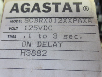 AGASTAT SCBRX012XXPAXA TIMING RELAY 120/60 - .1 to 3 Seconds - NEW SURPLUS