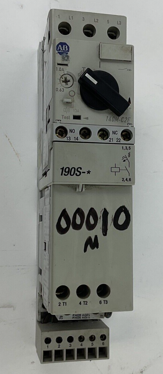 ALLEN BRADLEY 190S-AND2-CB10C COMBONATION STARTER SER.A