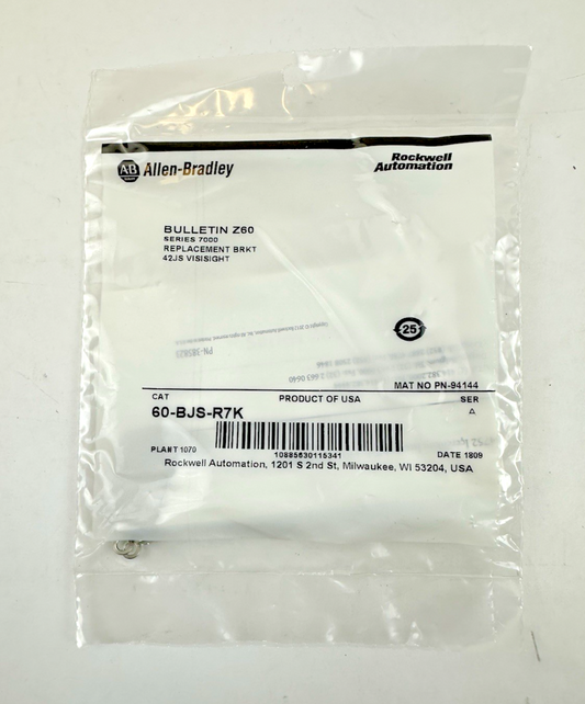 ALLEN-BRADLEY BULLETIN Z60 SERIES 7000 REPLACEMENT BRACKET 60-BJS-R7K SER. A