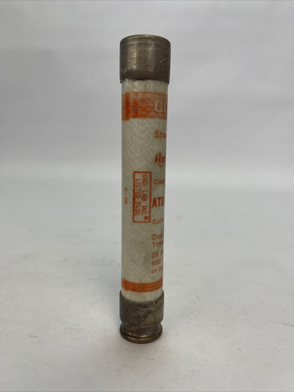 GOULD SHAWMUT ATS-DE25R AMP-TRAP CLASS RK5 FUSE 25AMP 600VAC CURRENT (LOT OF 10)