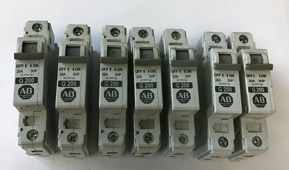 ALLEN BRADLEY 1492-CB1 G200 SER.C  CIRCUIT BREAKER, 20 A, 1 POLE (LOTOF7)
