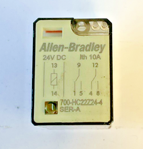 ALLEN BRADLEY 700-HC22Z24-4 W/ 700-HC22Z24 RELAY 24VDC 10A SER.A  ***LOTOF5***