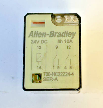 ALLEN BRADLEY 700-HC22Z24-4 W/ 700-HC22Z24 RELAY 24VDC 10A SER.A  ***LOTOF5***