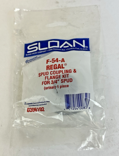 SLOAN F-54-A REGAL SPUD COUPLING FLANGE KIT FOR 3/4” SPUD URINAL LOT OF 2